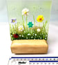 Ladybird Meadow Glass Candle Screen and Wooden Tealight Candle Stand - Image 2