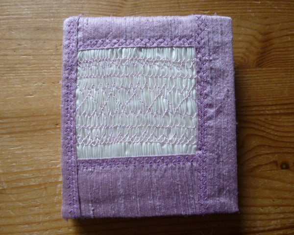 Hand Smocked Lilac Silk Needlecase, N2