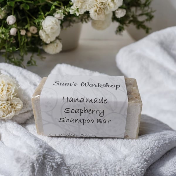 Handmade Soapberry Shampoo Bar