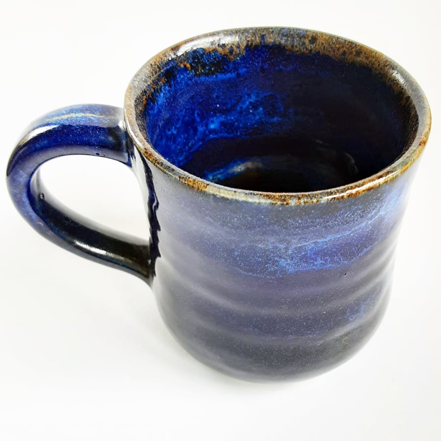 Blue Glazed Ceramic Mug 