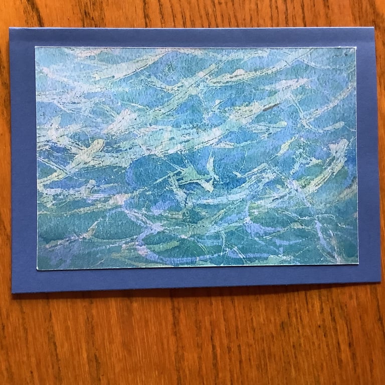 Handmade photo card of original art ' Capturing Water II'