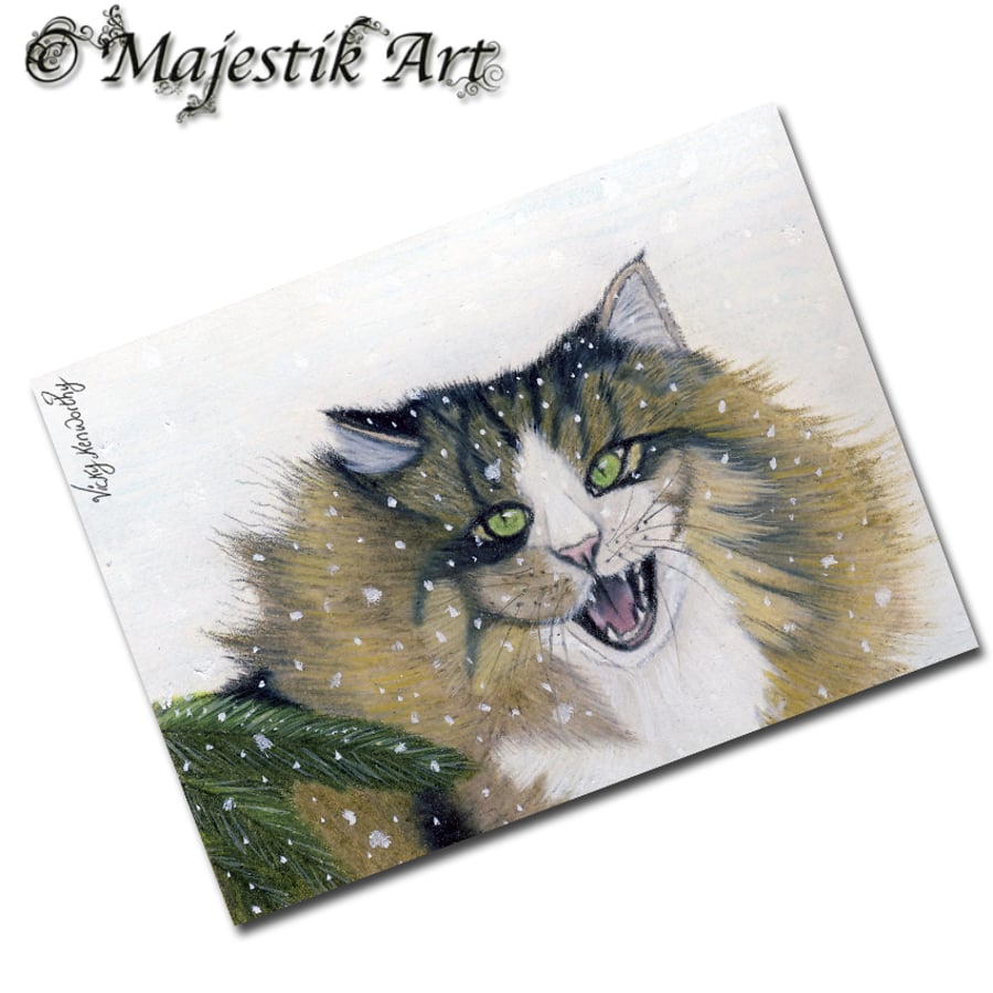 Archival ACEO Cat 'Disapprove' By V Kenworthy