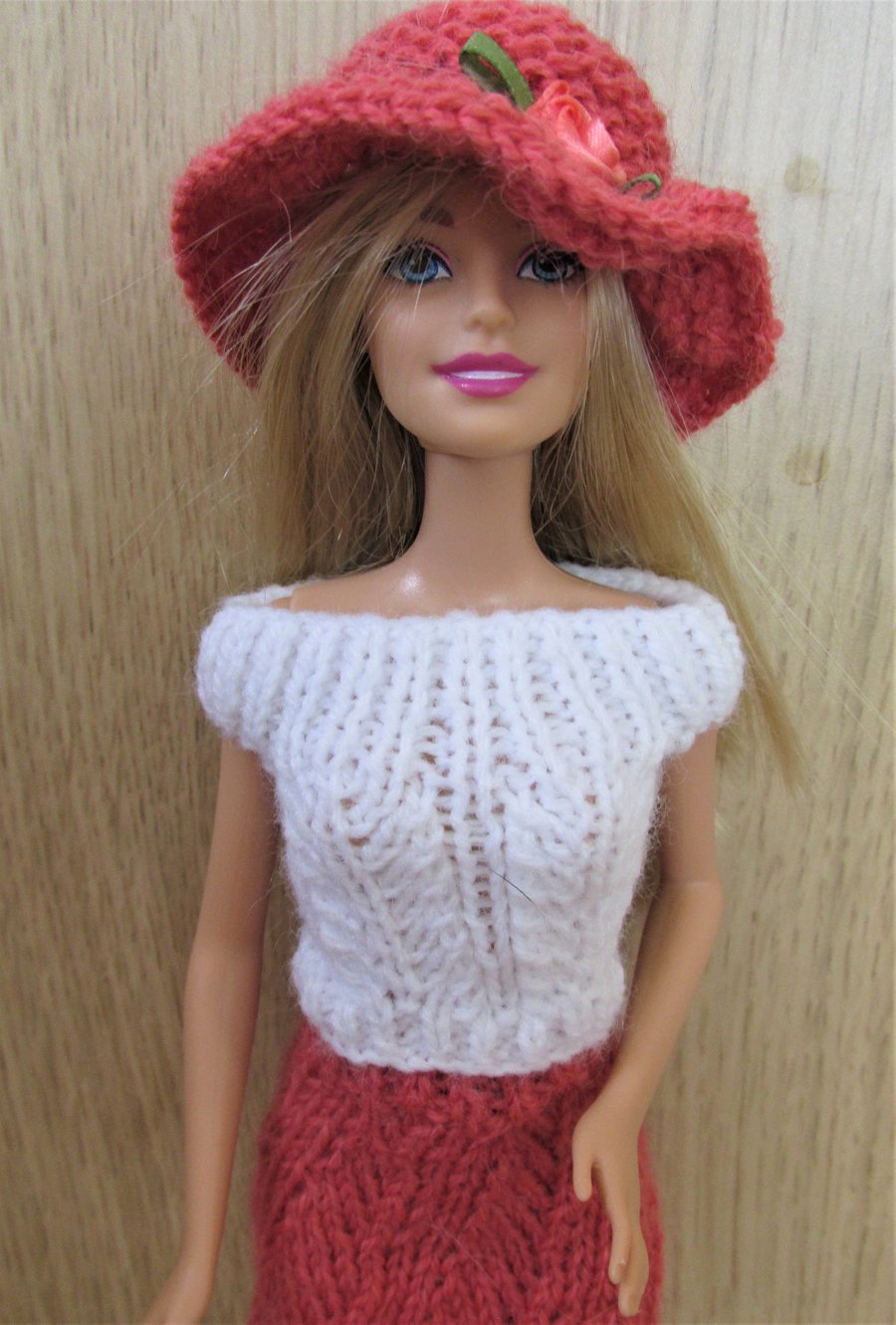 Hand Knitted Barbie Clothes, Hand Made Barbie Outfit