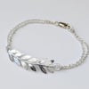Silver Olive Branch Bracelet, Leaf Bracelet Handmade in Sterling Silver