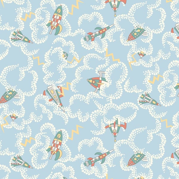 Fat Quarter Liberty Adventures in the Sky Rockets Cotton Quilting Sew Fabric