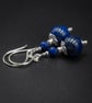 Lapis Lazuli Karen Hill tribe silver gemstone earrings Sagittarius gift - Image 3