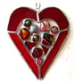 Heart Suncatcher Stained Glass Red Abstract 022 - Image 7