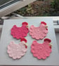 Crochet Chicken Coasters - All Pinks 