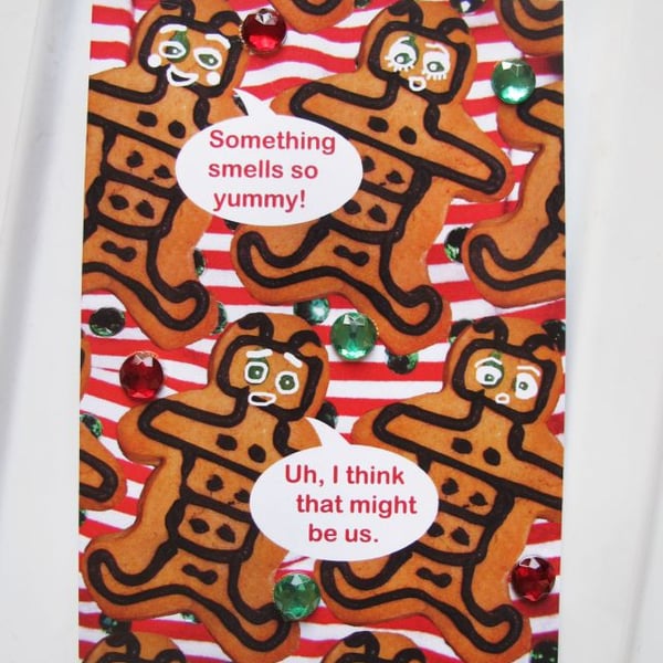 Gingerbread Robots Christmas Card