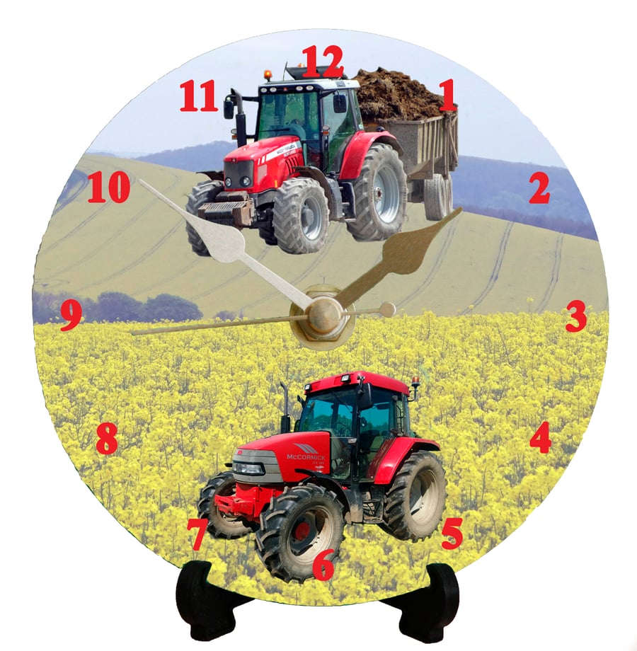 12cm DIY clock kit Tractors - Wall or Desk clock