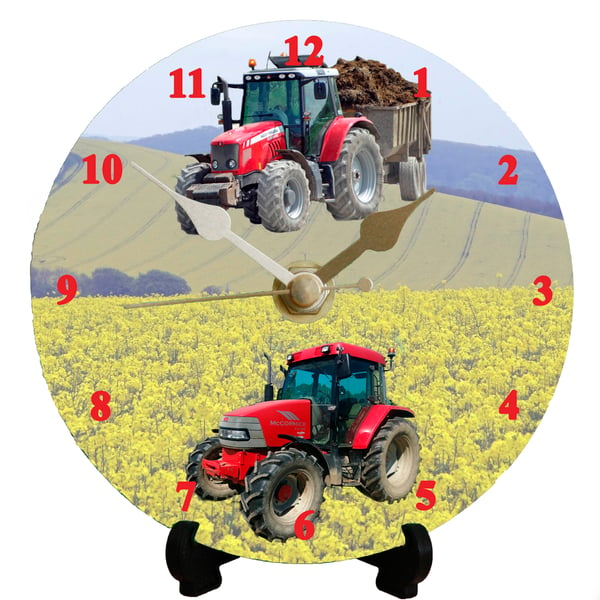 12cm DIY clock kit Tractors - Wall or Desk clock