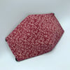 Ditsy Daisy Burgundy Face Mask. Triple layered. 100 % Cotton Fabric.