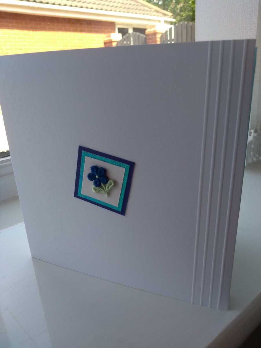 Blue flower open card