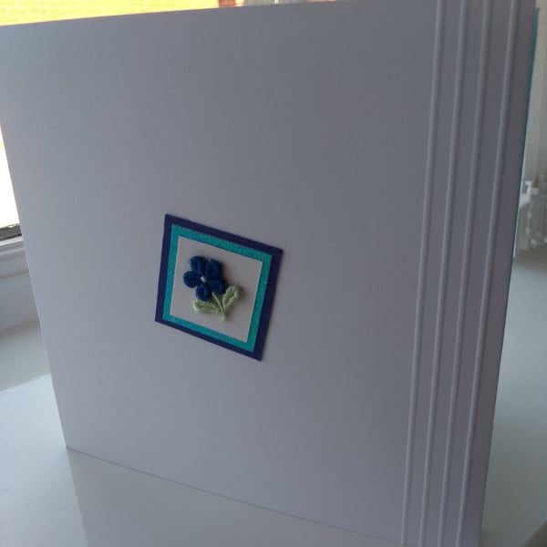 Blue flower open card