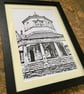 Original Monochrome Framed Print The Butter Mart Barnard Castle Unique Prints - Image 3