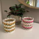 Crochet Tulip Pen Pot - Desk Organiser