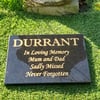 Flat Grave Marker Engraved Grey Granite Memorial Plaque Flat Grave CemeteryStone