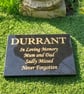 Flat Grave Marker Engraved Black Granite Memorial Plaque Flat Grave Stone