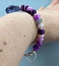 Blue Quartz Bracelet with Agate Magnetic Clasp with Safety Chain  - Image 3