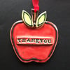 ceramic red apple thankyou decoration