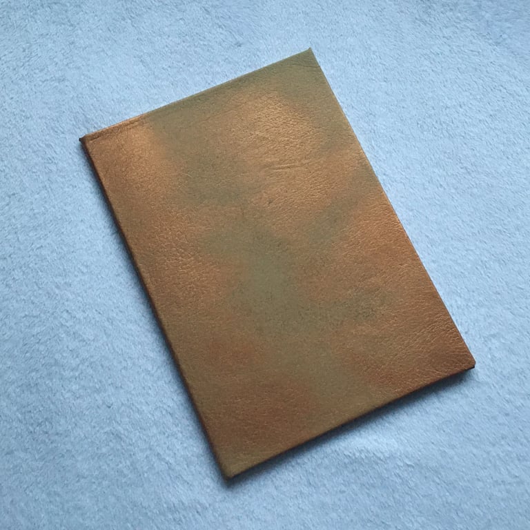 A4:  Softcover Pearlised Copper Coloured Lambskin leatherbound Notebook Journal