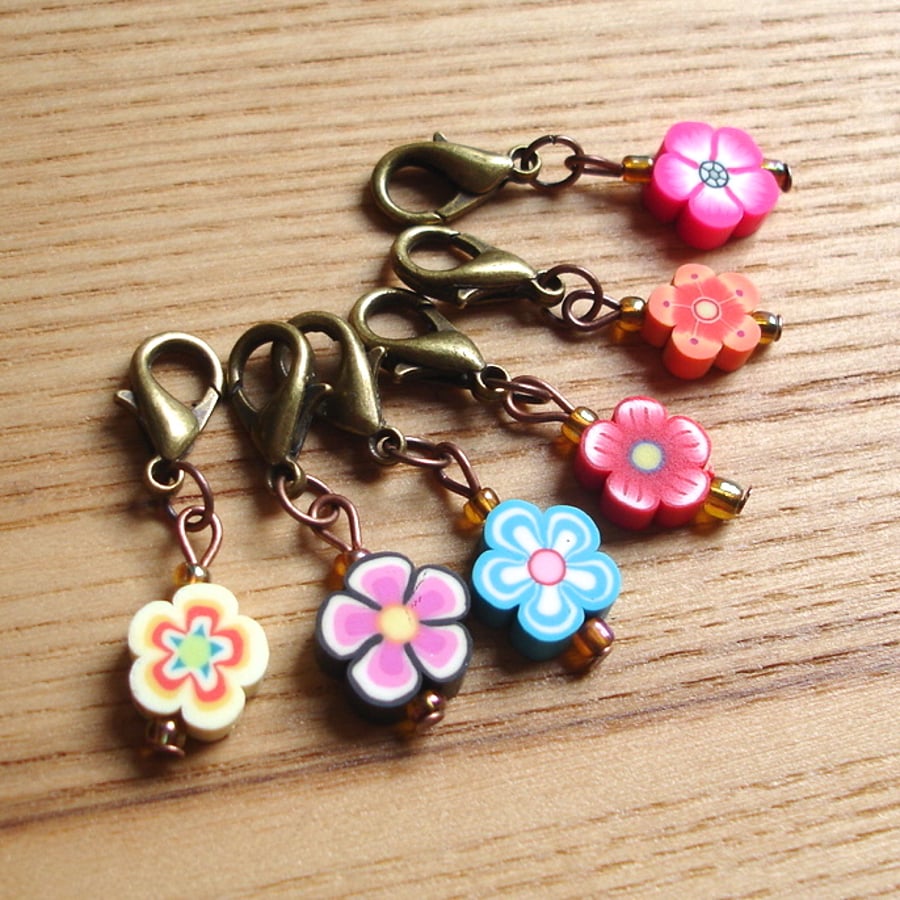 Cute Flower Crochet Stitch Markers