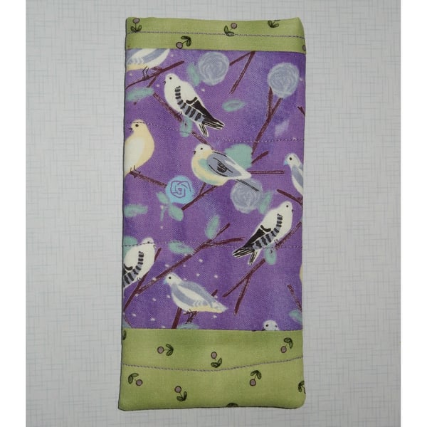 Glasses case - birds and flowers