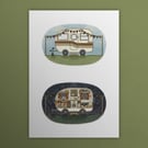 Ghosts go camping, Ghosts of Summer, 90s nostalgia, A4 art print