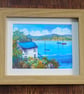 Dylan Thomas Boat House, Laugharne, Original Watercolour in 10 x 8'' Frame