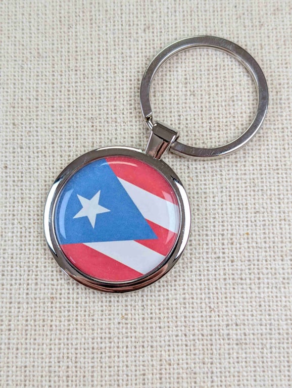 Puerto Rico Flag Keyring