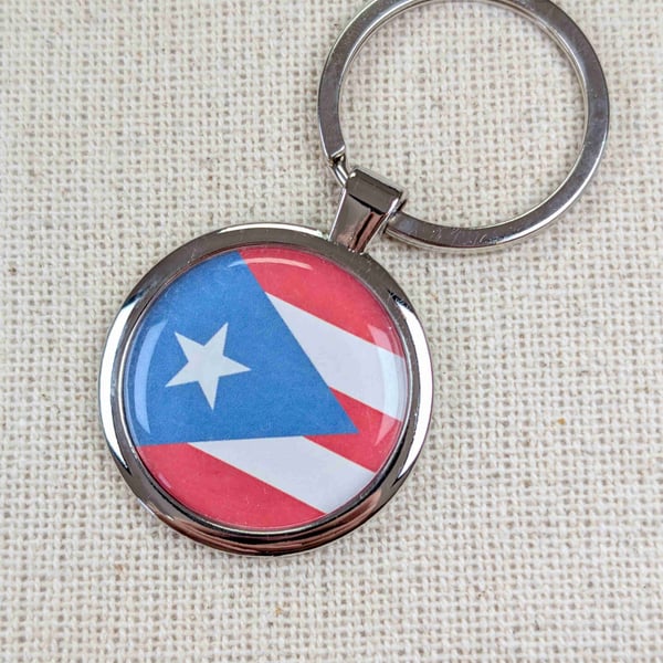 Puerto Rico Flag Keyring
