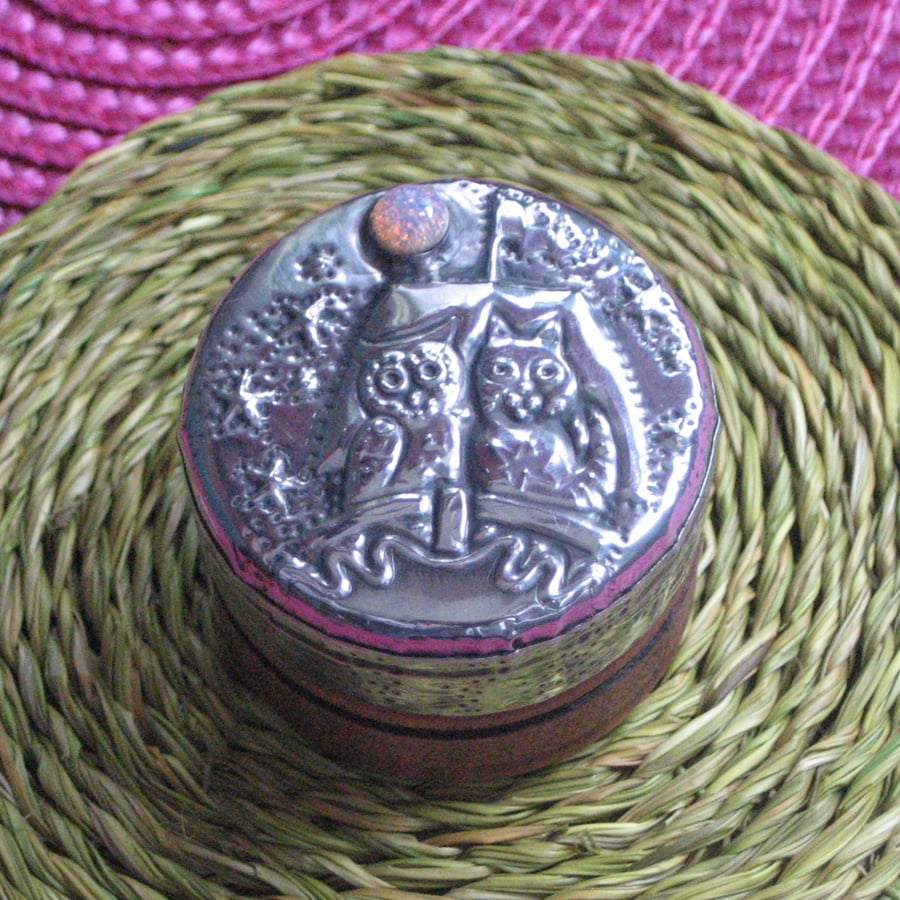 Silver Pewter Box, The Owl and the Pussycat