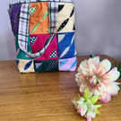 Bright and bold colourful tote bag with quilted lining and oodles of detail.