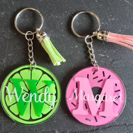 Personalised name - Keychain - keyrings - bag accessories 