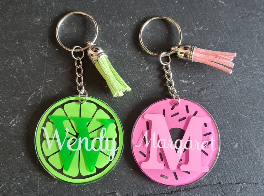 Personalised name - Keychain - keyrings - bag accessories 