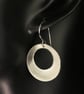 Silver Off-set Single Disc Drop Earring - Image 1