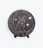 Layered Black Cat Moon Wall Plaque Laser Cut Wooden Gothic Cat Decor  Handmade