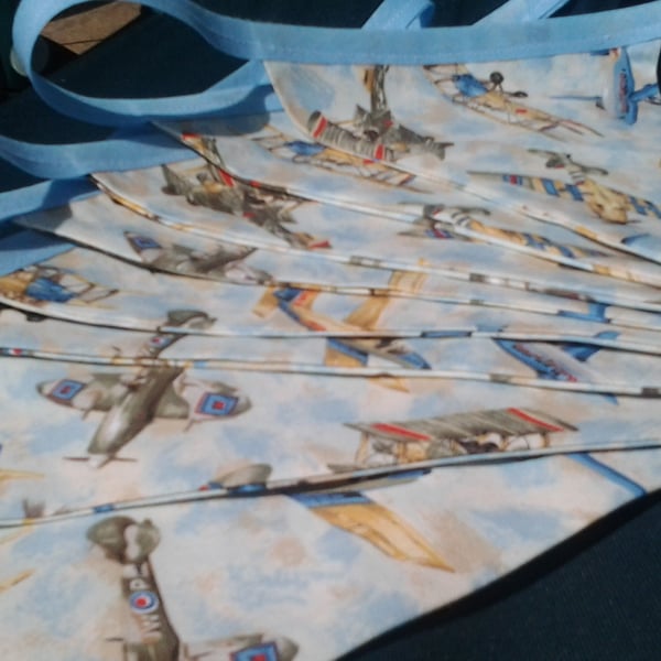 Spitfire & Vintage Planes Fabric Bunting 