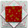 Sale Item - Red Christmas Gingerbread Fat Quarter