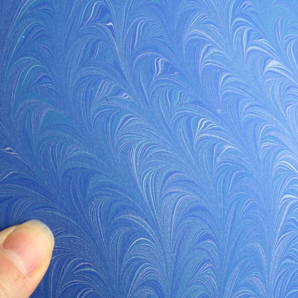 A4 Marbled card sheet for card making and die cutting blue silver flame