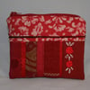 Patchwork Purse - Red Rose Design