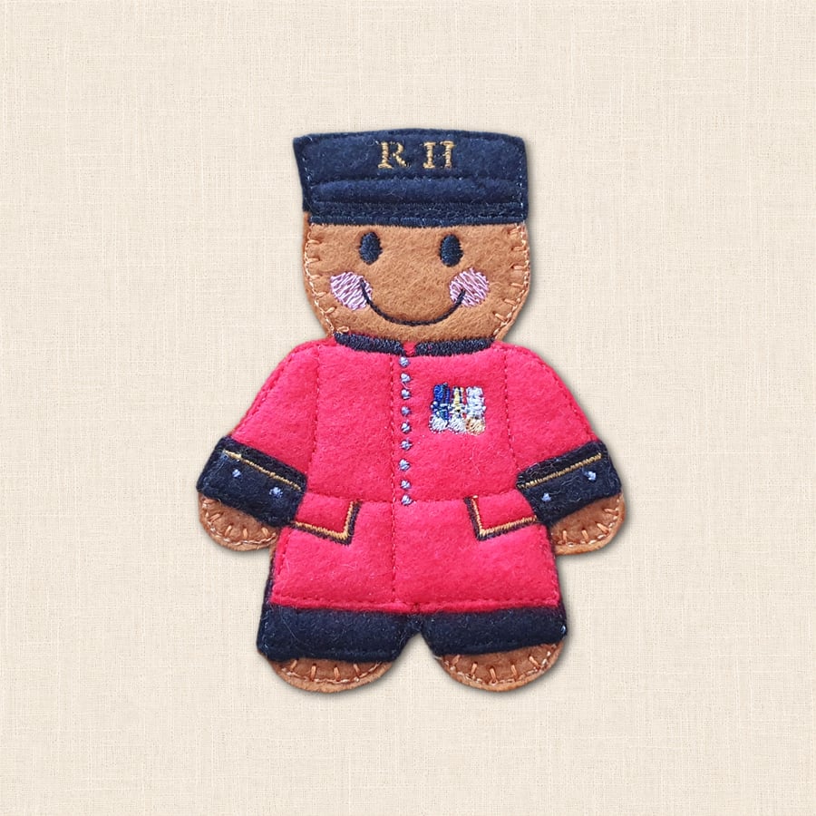 Chelsea Pensioner Gingerbread Decoration - Embroidered Veteran Character
