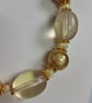 Lemon Glass And Crystal necklace And Earrings - Image 2