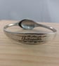 Upcycled Silver Plated Engraved Unstoppable Sugar Tong Bangle (SPBA052604)