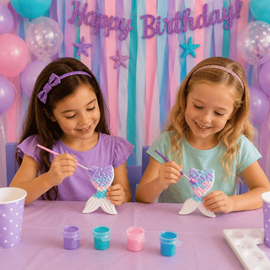 Paint Your Own Mermaid tail, Mermaid Themed Party Bag Filler,Kids Party Favour