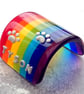 Glass Rainbow Bridge For Pet Loss - 3D Name, Paw Prints, Choice Of Gift Card - Image 6