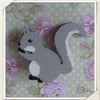 HALF PRICE Hand painted wooden SQUIRREL brooch