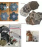 Patchwork hexagon kit EPP English paper piecing hexagonal patchwork pincushion - Image 2