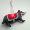 Christmas Badger Tree Decoration