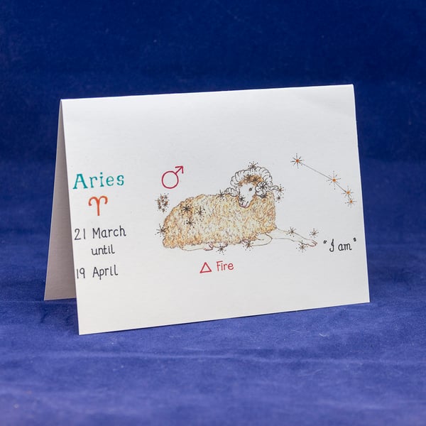 Aries greetings card